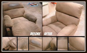 brfore and after comparisation of upholstery cleaning